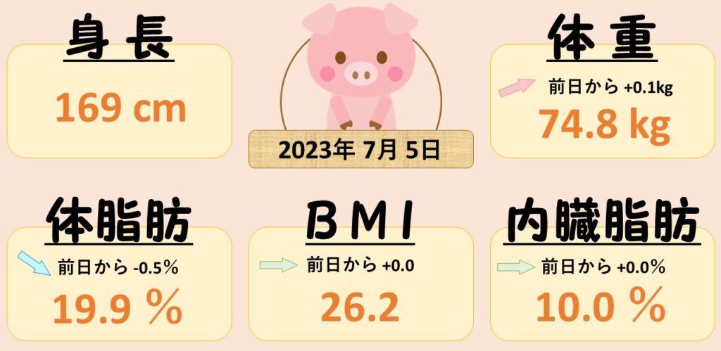 0705 宅トレ開始！！<br>　ダイエット日記-Day35　ー2023/7/5ー