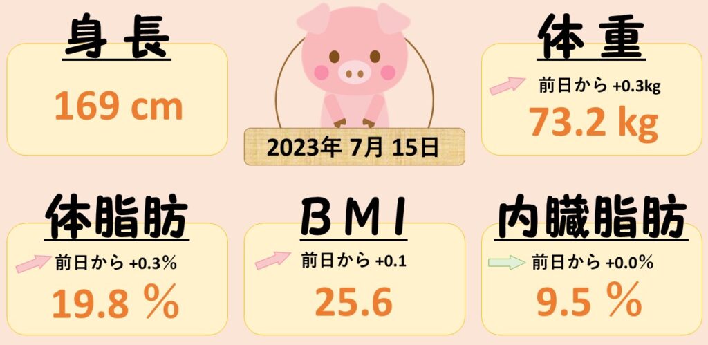 0715 またまたポテチ祭り！？　ダイエット日記-Day45　ー2023/7/15ー